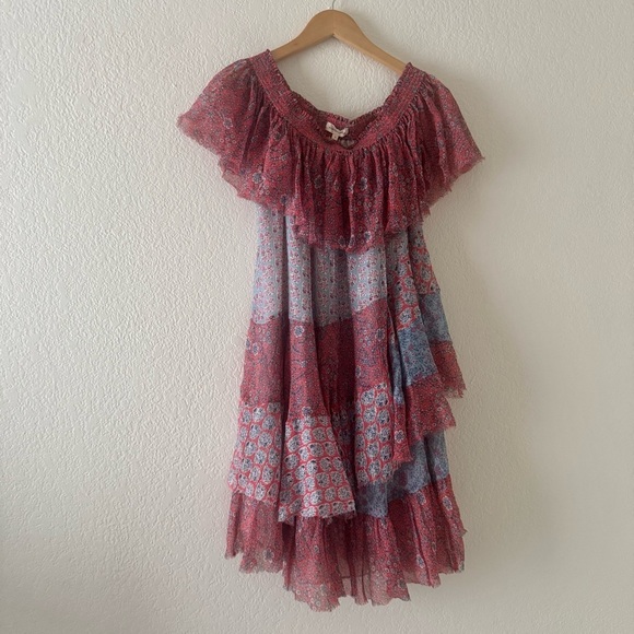 Rebecca Taylor Amanda Silk Off Shoulder Dress - Picture 7 of 9